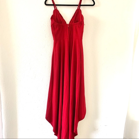 NWT High low hem RED formal Dress SZ 5(Med) - Picture 4 of 9